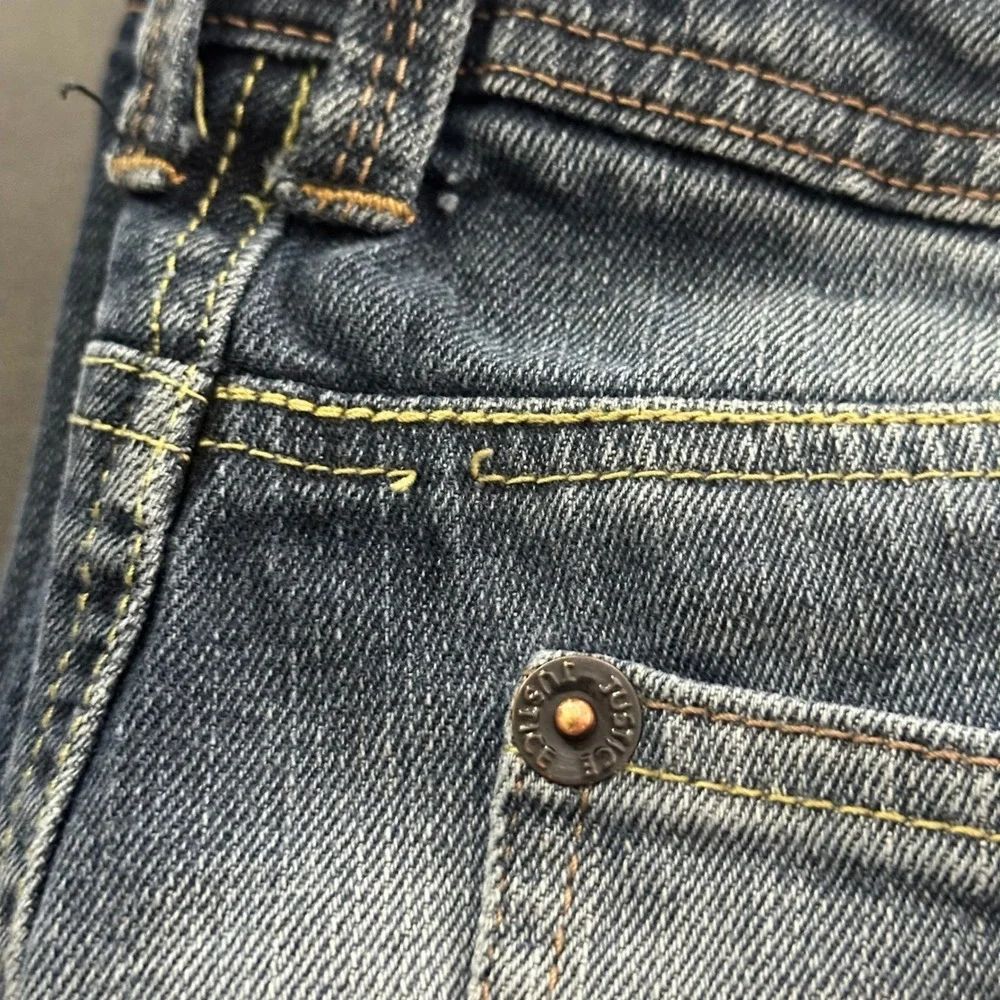 Justice‎ Girls Simply Low Bootcut Jeans Dark Wash Size 12.5 Stretch Denim Y2K